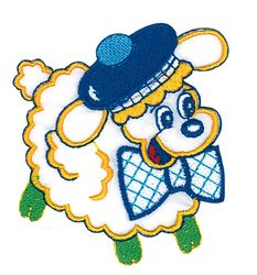 Vyšívané nažehlovací obrázky velké - ovečka